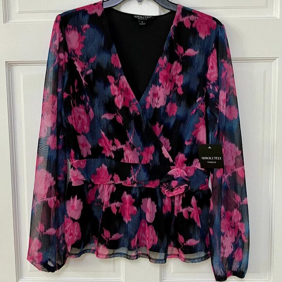 NWT Absolutely Famous Blouse Size Large - Picture 2 of 3